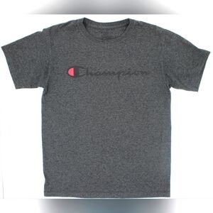 Champion Logo Tee – Unisex Small Dark Grey